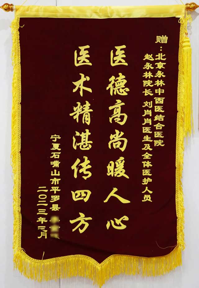 醫德高尚暖人心，醫術精湛傳四方——患者愈后為永林骨傷科送錦旗